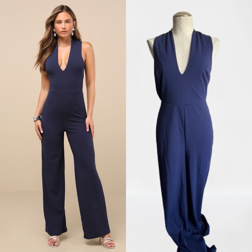 Elegant Navy Blue Jumpsuit